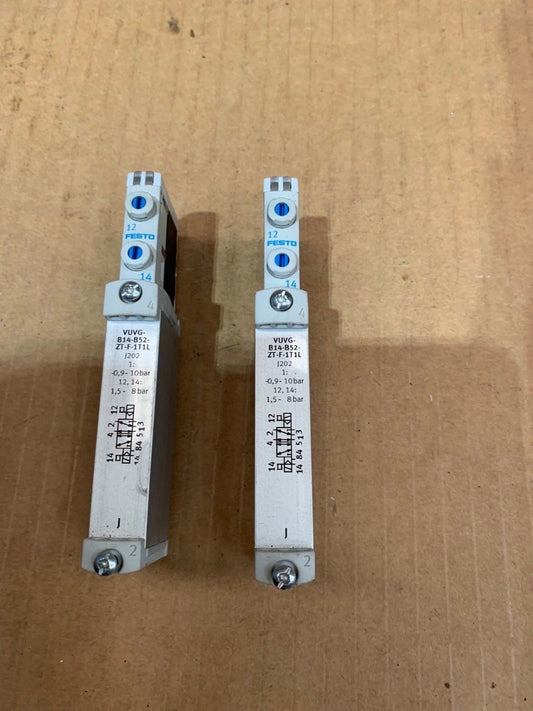 Lot de 2x Festo Solenoid valve VUVG - B14 - B52 - ZT - F - 1T1L 573484 - KLR Automation