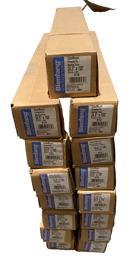 BIENFANG 614 COLORMOUNT PERMANENT DRY MOUNTING TISSUE 24.5"x150' 622mmx46m x1pc - KLR Automation