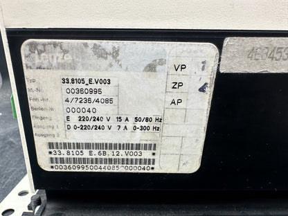 LENZE 8100 33.8105_E.V003 ONDULEUR DE FREQUENCE - KLR Automation
