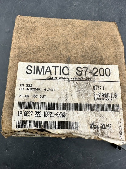 Siemens 6ES7 222-1BF21-0XA0 EM222 DC Output Module 24VDC