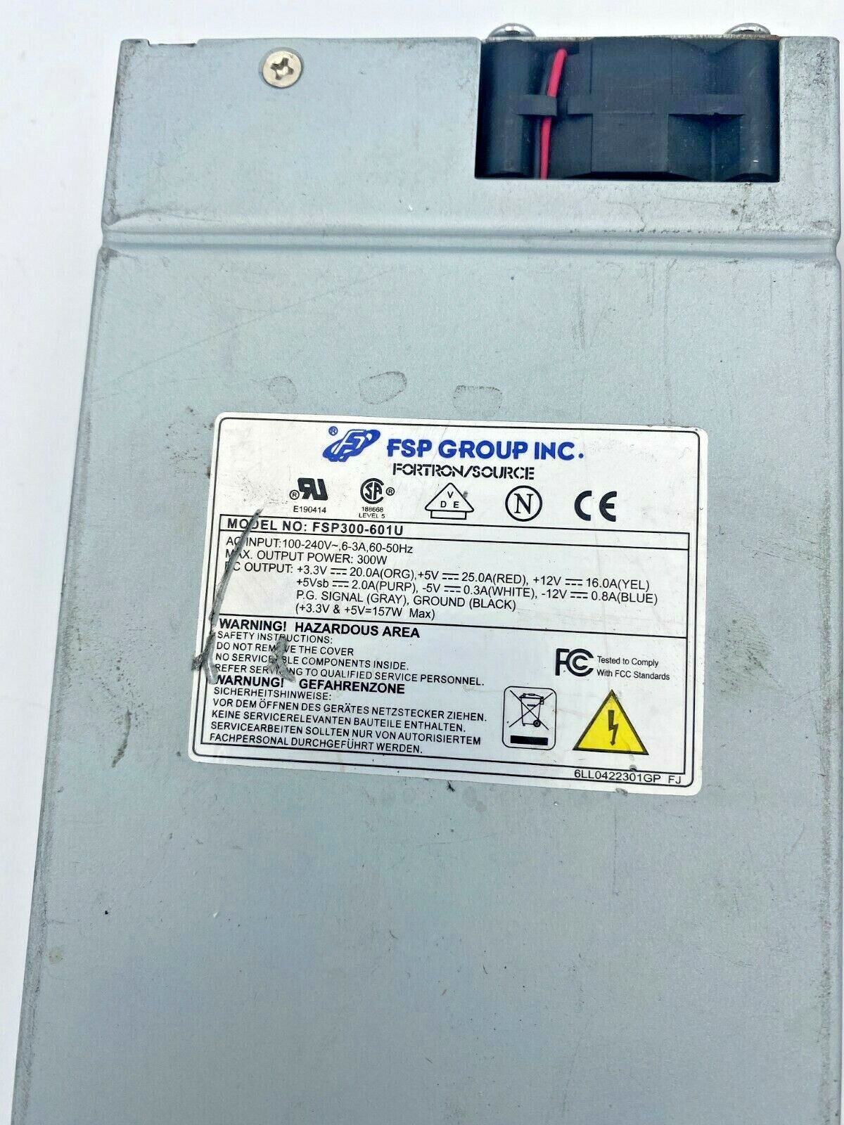 1pc x FSP Group FSP300-601U Power Supply 300W Server