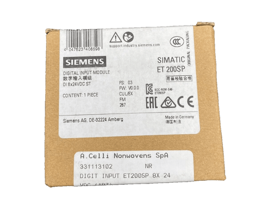 SIEMENS SIMATIC ET 200SP DIGITAL INPUT MODULE 6ES7 131 - 6BF01 - 0BA0 - KLR Automation