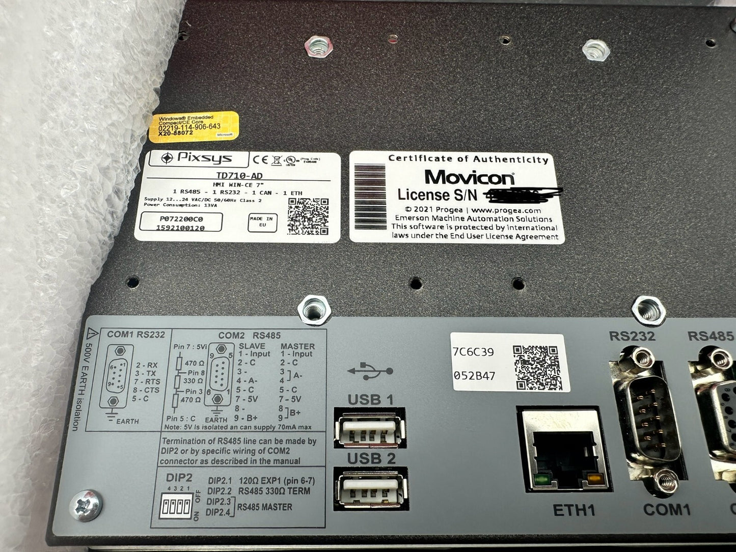 1 pc x  PIXSYS TD710-AD TD710 HMI 7" with Soft-PLC panel touch operator MOVICON