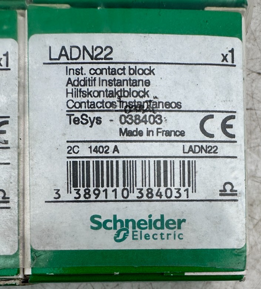 6pc x SCHNEIDER ELECTRIC LADN22 ADDITIF INSTANTANE