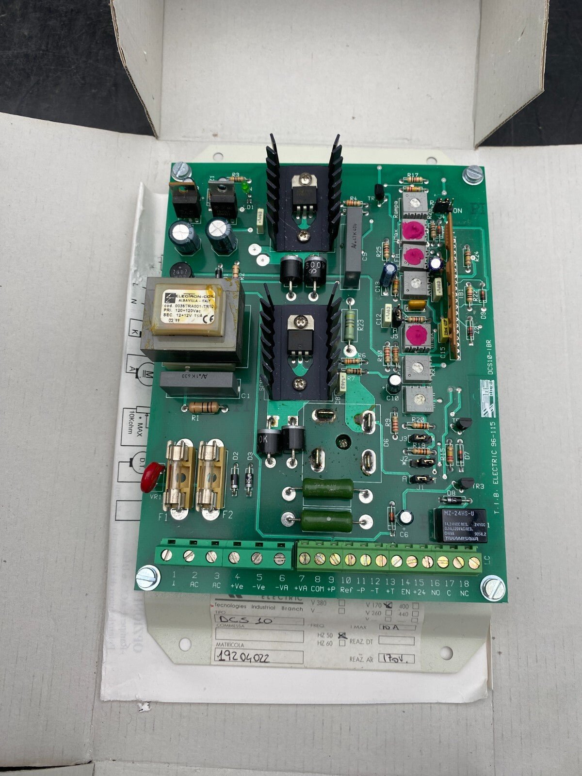 TIB ELECTRIC DCS 10 IBRIDO BOARD - KLR Automation