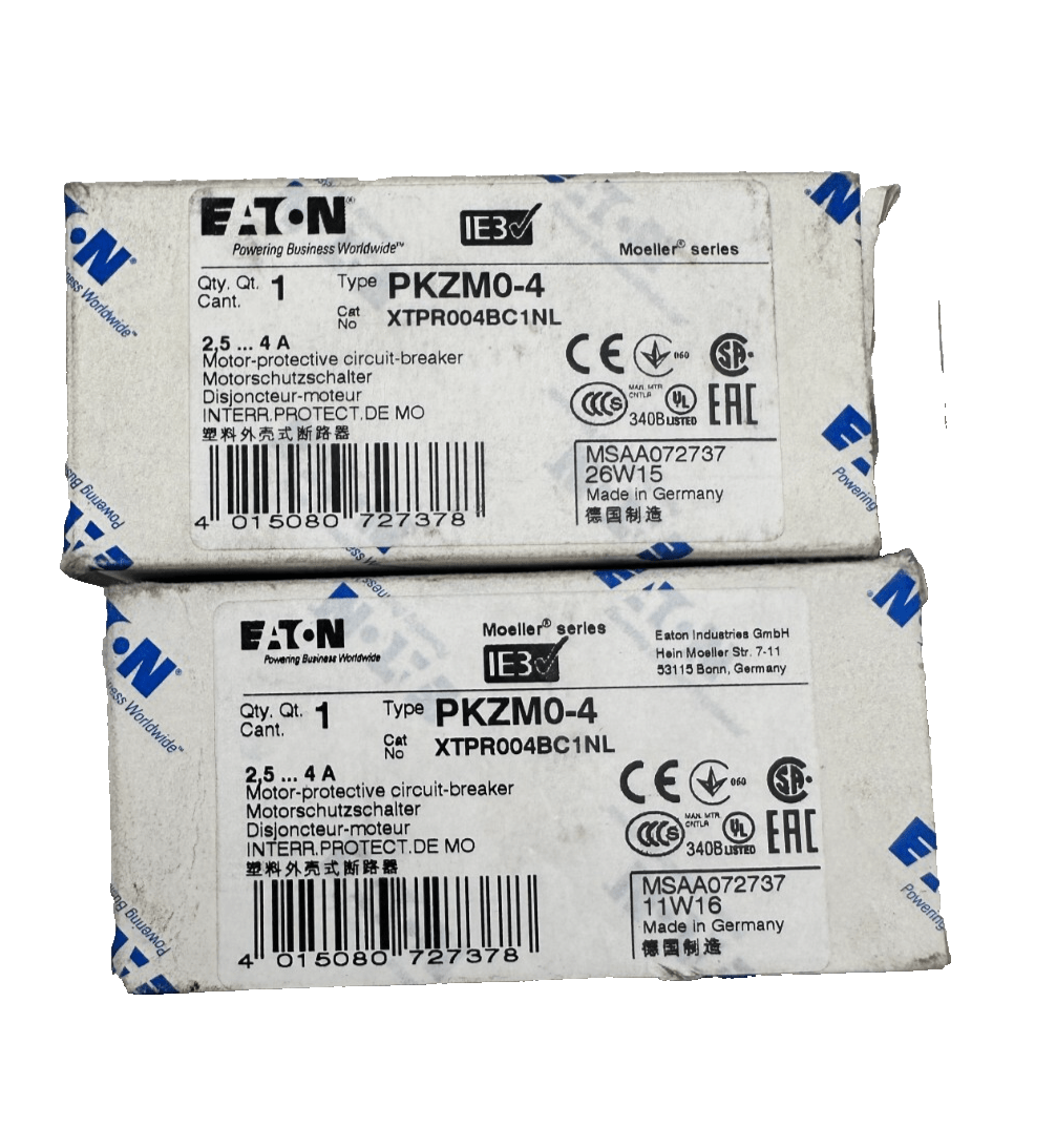 EATON MOELLER PKZM0 - 4 XTPR004BC1NL DISJONCTEUR MOTEUR x2pc - KLR Automation