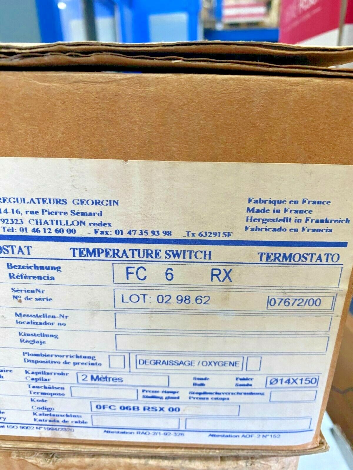 Georgin serie F FC 6 RX - KLR Automation