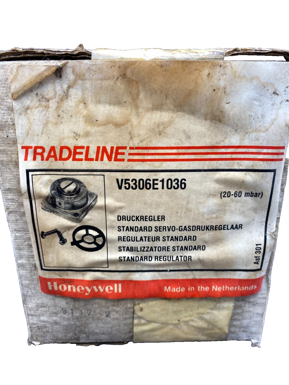 HONEYWELL TRADELINE V5306E1036 REGULATEUR STANDARD 20-60MBAR