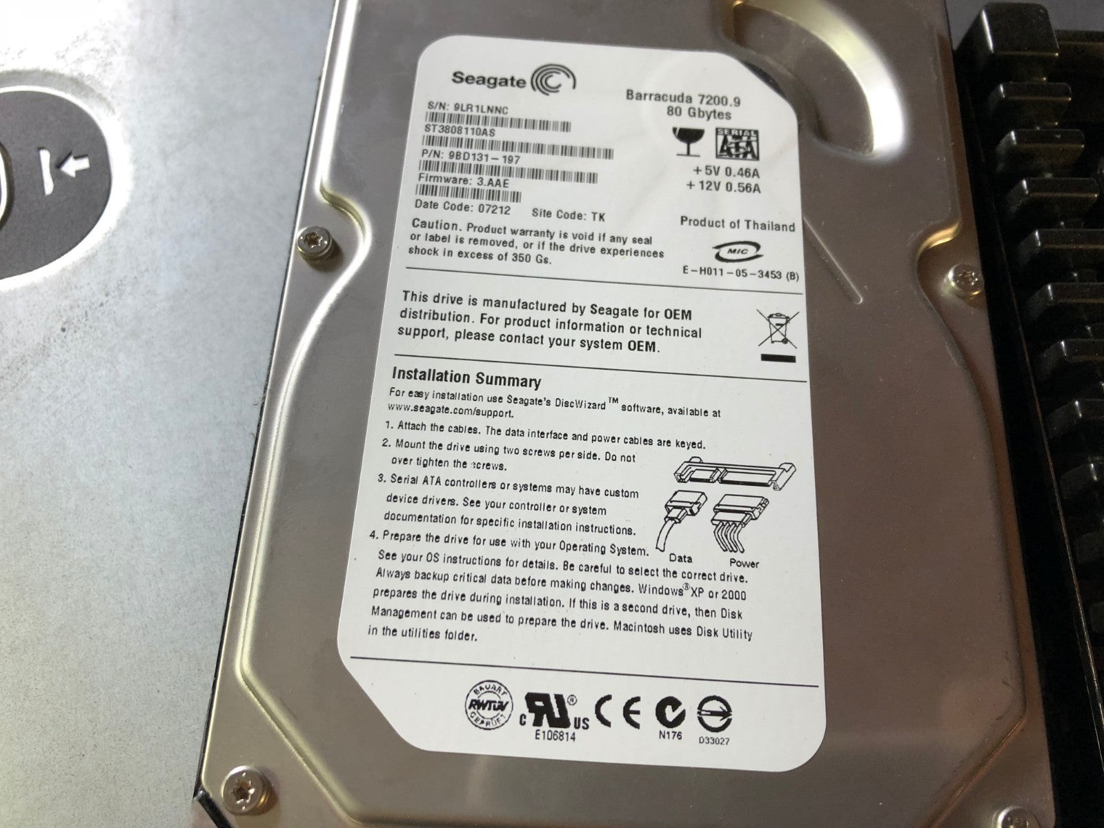 Server Workstation ASUS Storage 380Go 4Gb Ram - KLR Automation