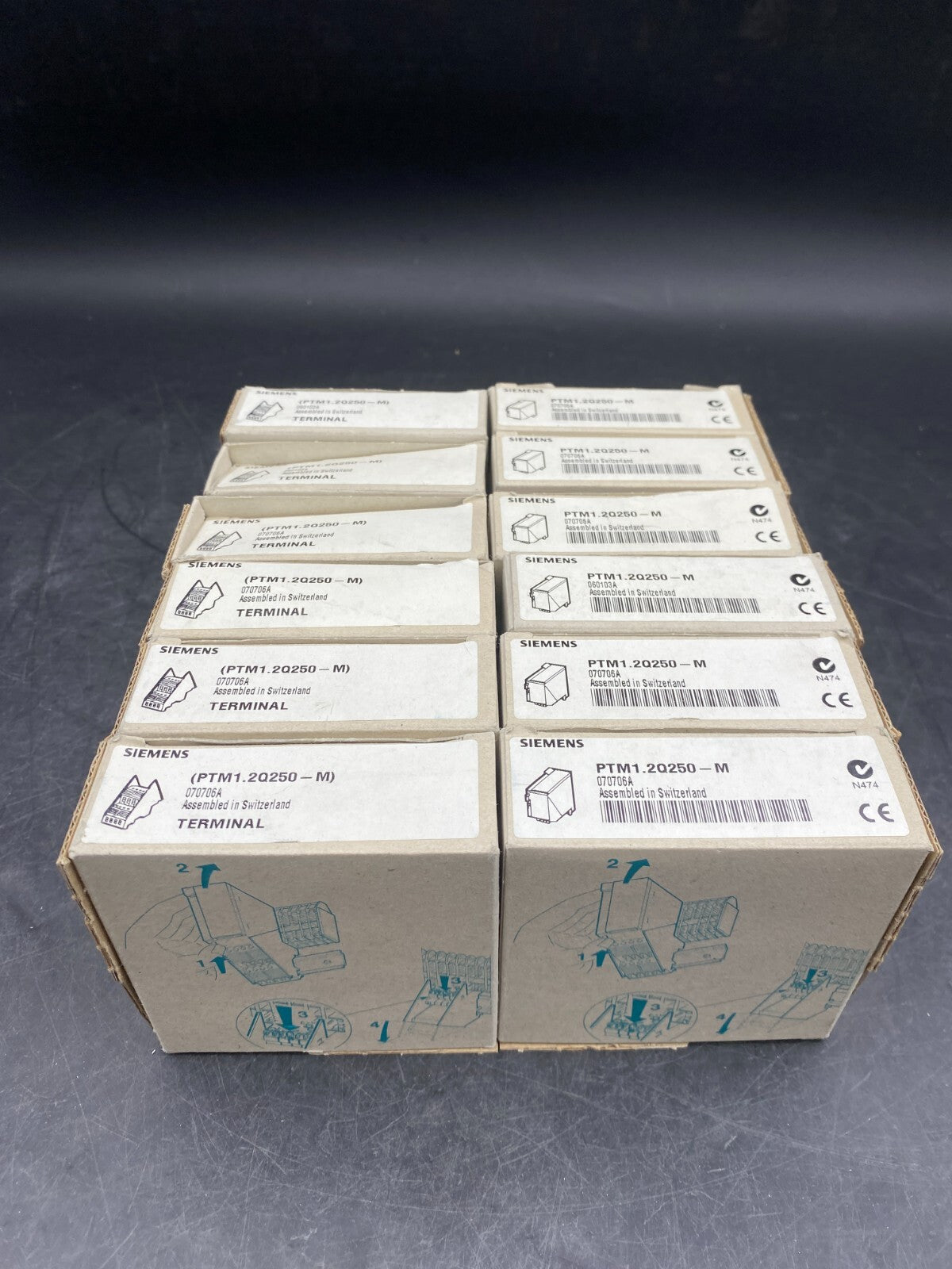 1pc x SET OF SIEMENS PTM1.2Q250 - M MODULE + TERMINAL - KLR Automation