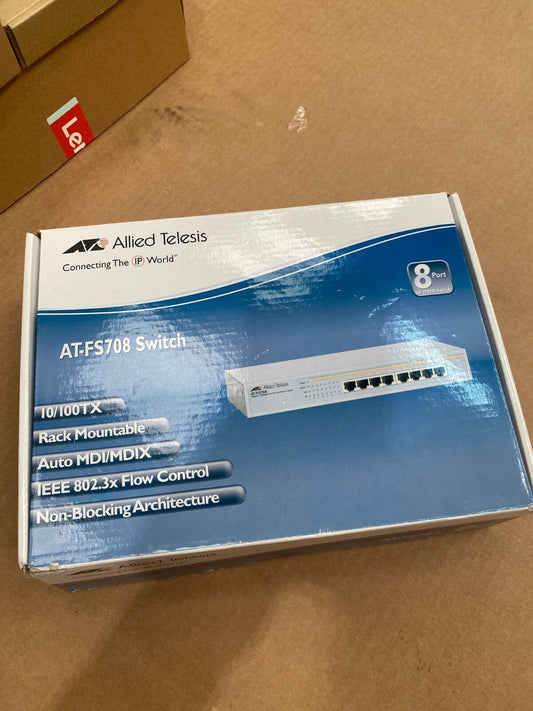 ALLIED TELESIS BOX AT - FS708 /POE - 10 8PORT 10/100BTX PLUS 1 SFP POE - KLR Automation