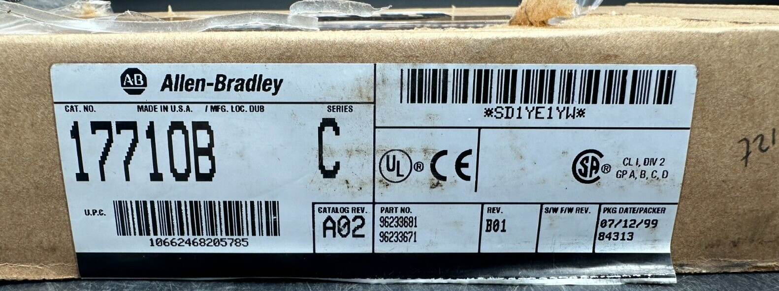 ALLEN-BRADLEY 1771-0B C 17710B SERIE C A02 DC OUTPUT MODULE