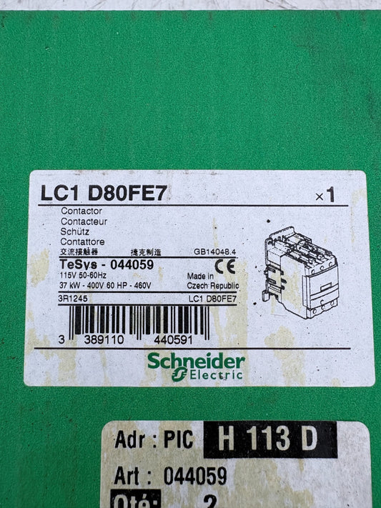 SCHNEIDER ELECTRIC LC1 D80FE7 044059 CONTACTEUR x1