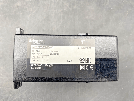 SCHNEIDER ELECTRIC METSECT5MF040 0.72/3kV 50 - 60Hz TRANSFORMATEUR DE COURANT - KLR Automation