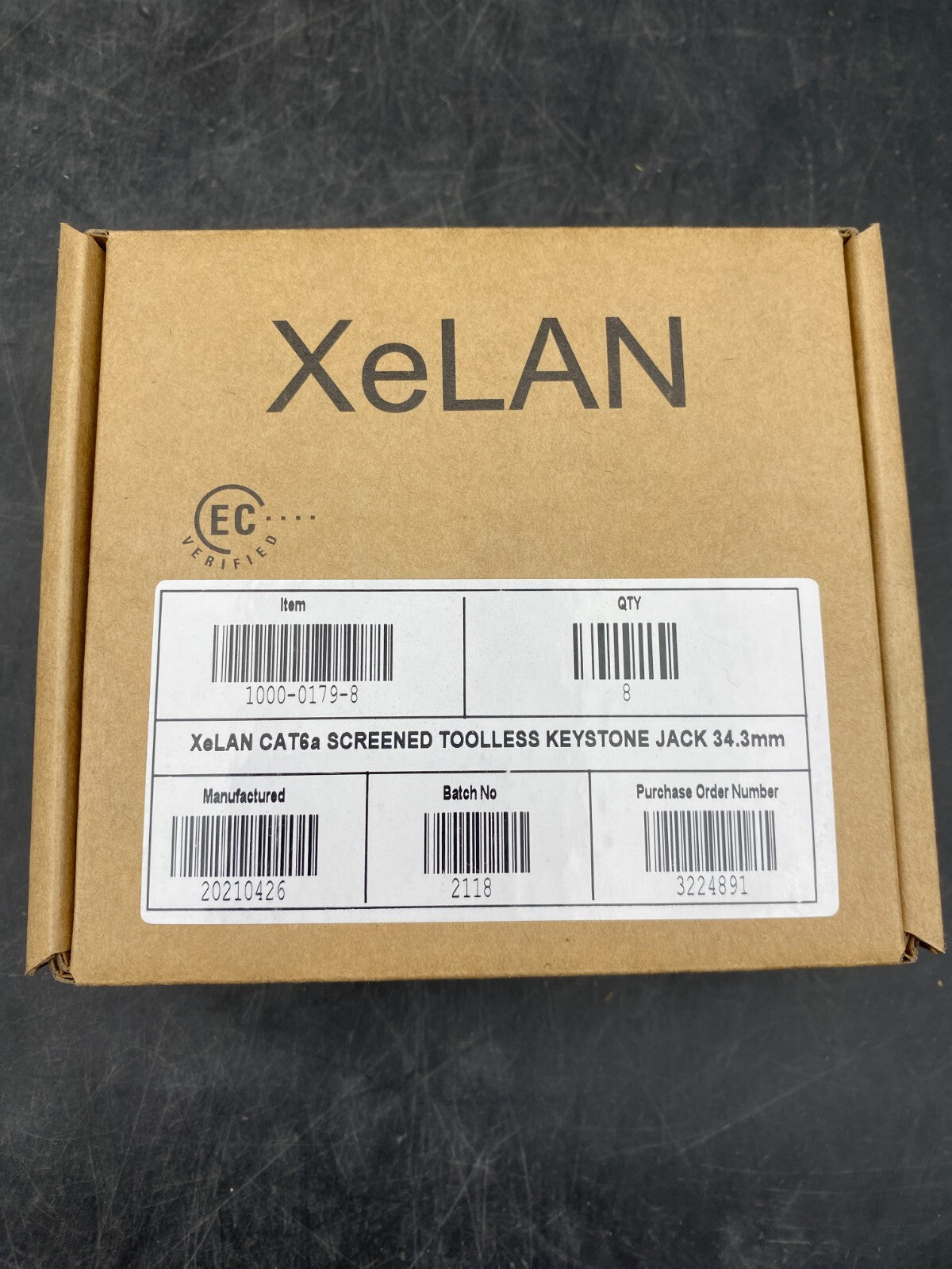 8pc x XELAN CAT6A SCREENED TOOLLESS KEYSTONE JACK 34.3 mm 8pc