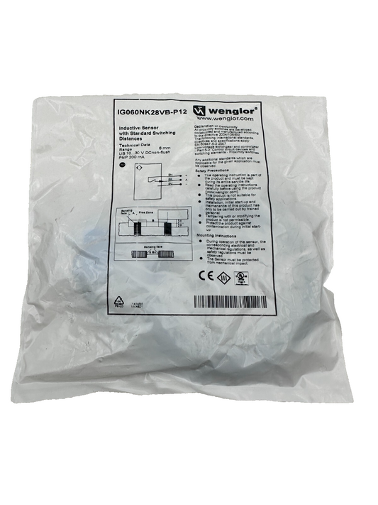 WENGLOR IG060NK28VB-P12 INDUCTIVE SENSOR WITH STANDARD SWITCHING DISTANCES x1pc