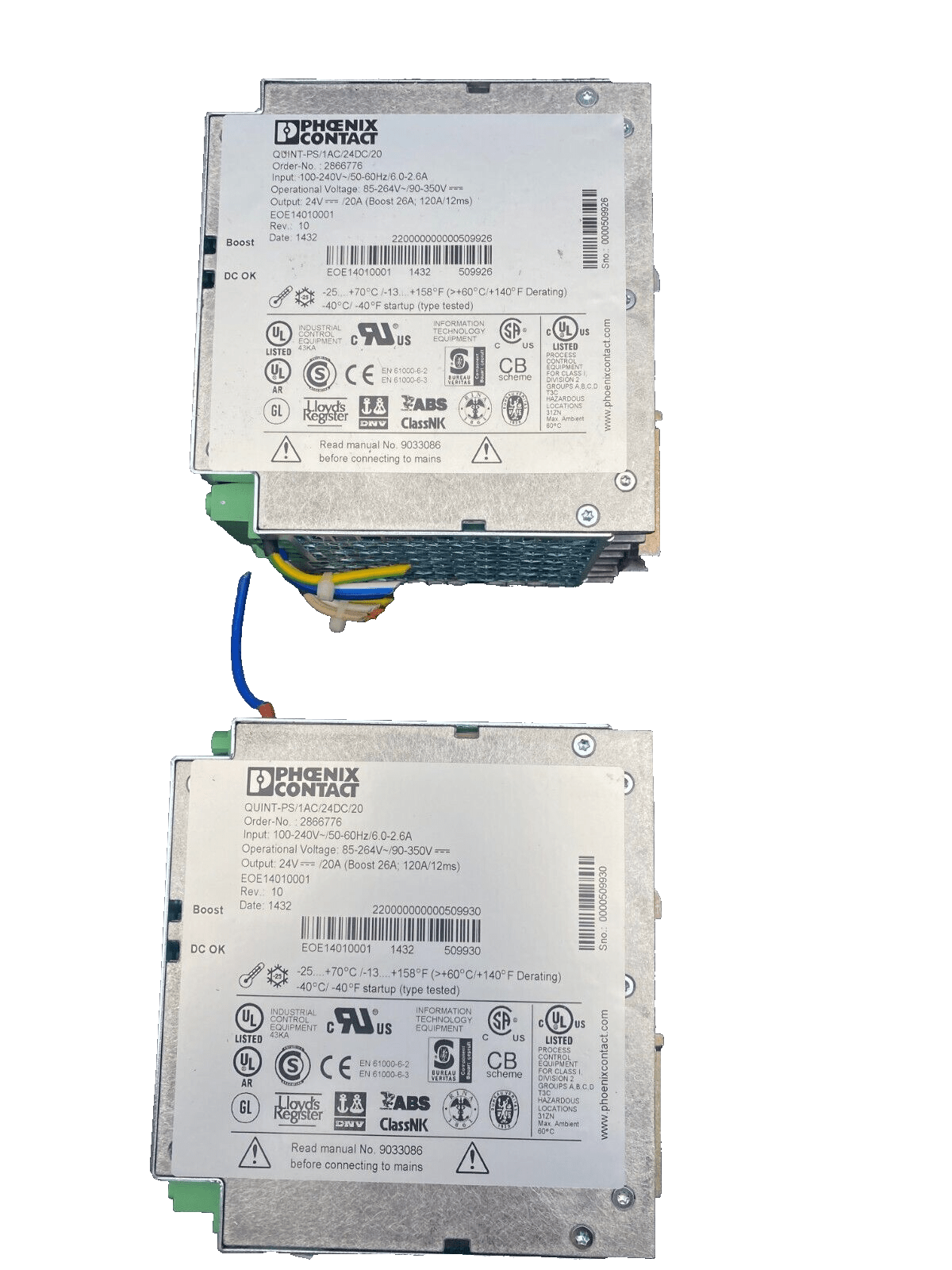 PHOENIX CONTACT QUINT - PS/1AC/24DC/20 2866776 QUINT POWER POWER SUPPLY x1pc - KLR Automation