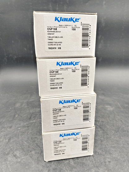 1 pc x KLAUKE CNF168 TUBULAR CABLE LUGS 16QMM M8 BOX OF 100 - KLR Automation