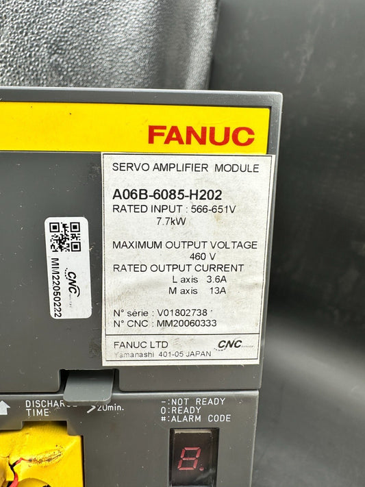 A06B - 6085 - H202 Fanuc Servo Amplifier Module SVM2 - 20/40HV Tested Warranty - KLR Automation