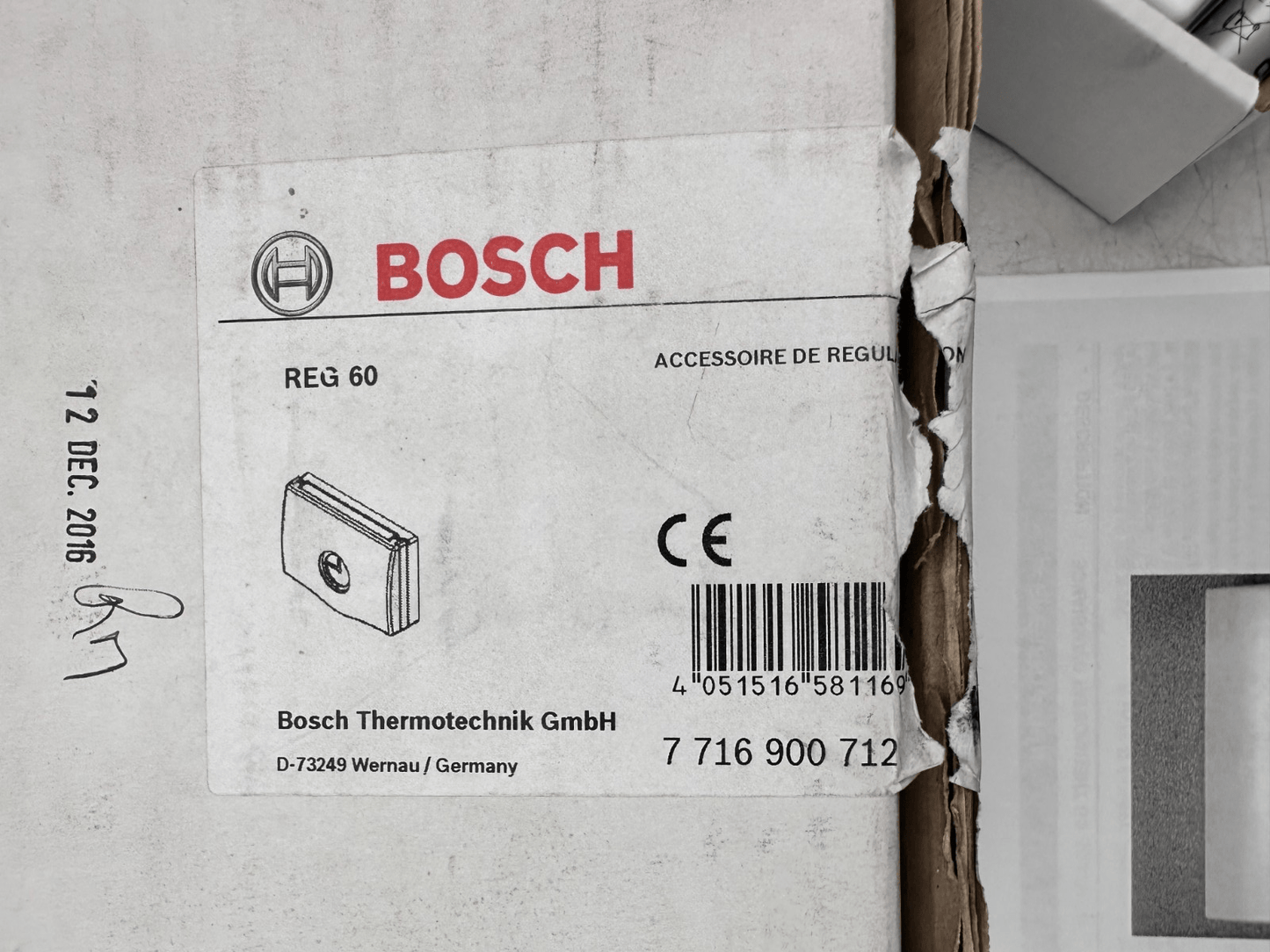 BOSCH REG 60 7716900712 TELECOMMANDE ACCESSOIRE DE REGULATION - KLR Automation