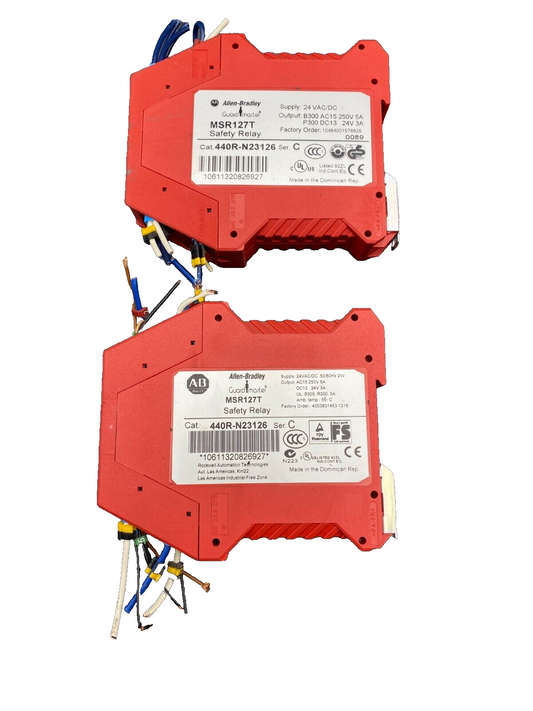 ALLEN BRADLEY MSR127T SAFETY RELAY 440R-N23126 x2pc