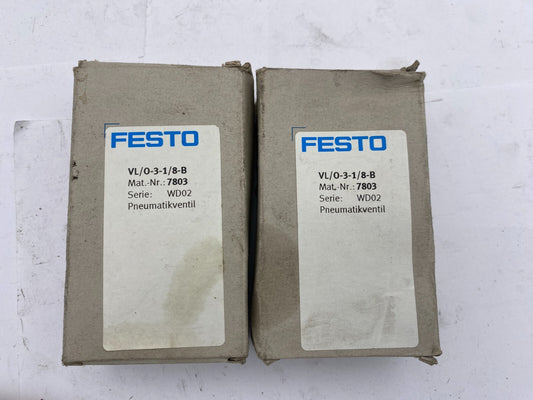 1pc x FESTO VL/0 - 3 - 1/8 - B 7803 WD02 PNEUMATIKVENTIL - KLR Automation