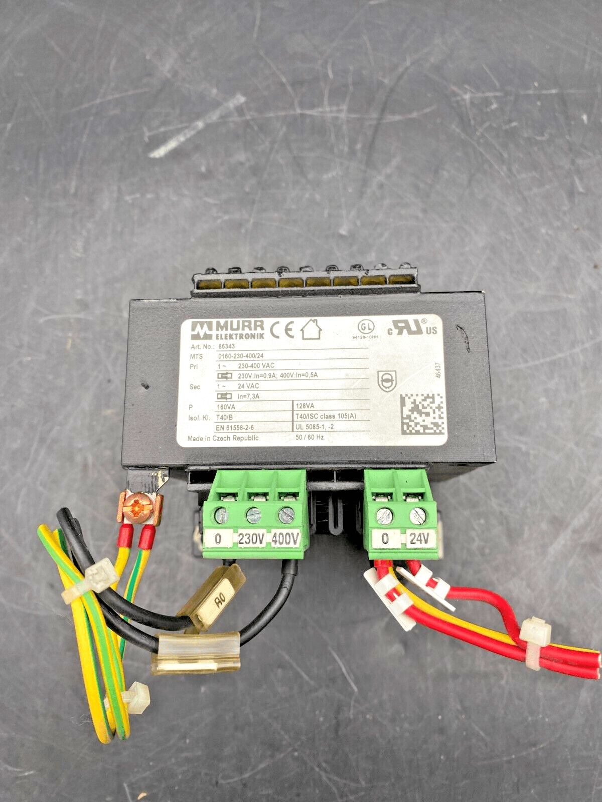 MURR ELEKTRONIK 86343 MTS 0160 - 230 - 400/24 SAFETY TRANSFORMER - KLR Automation