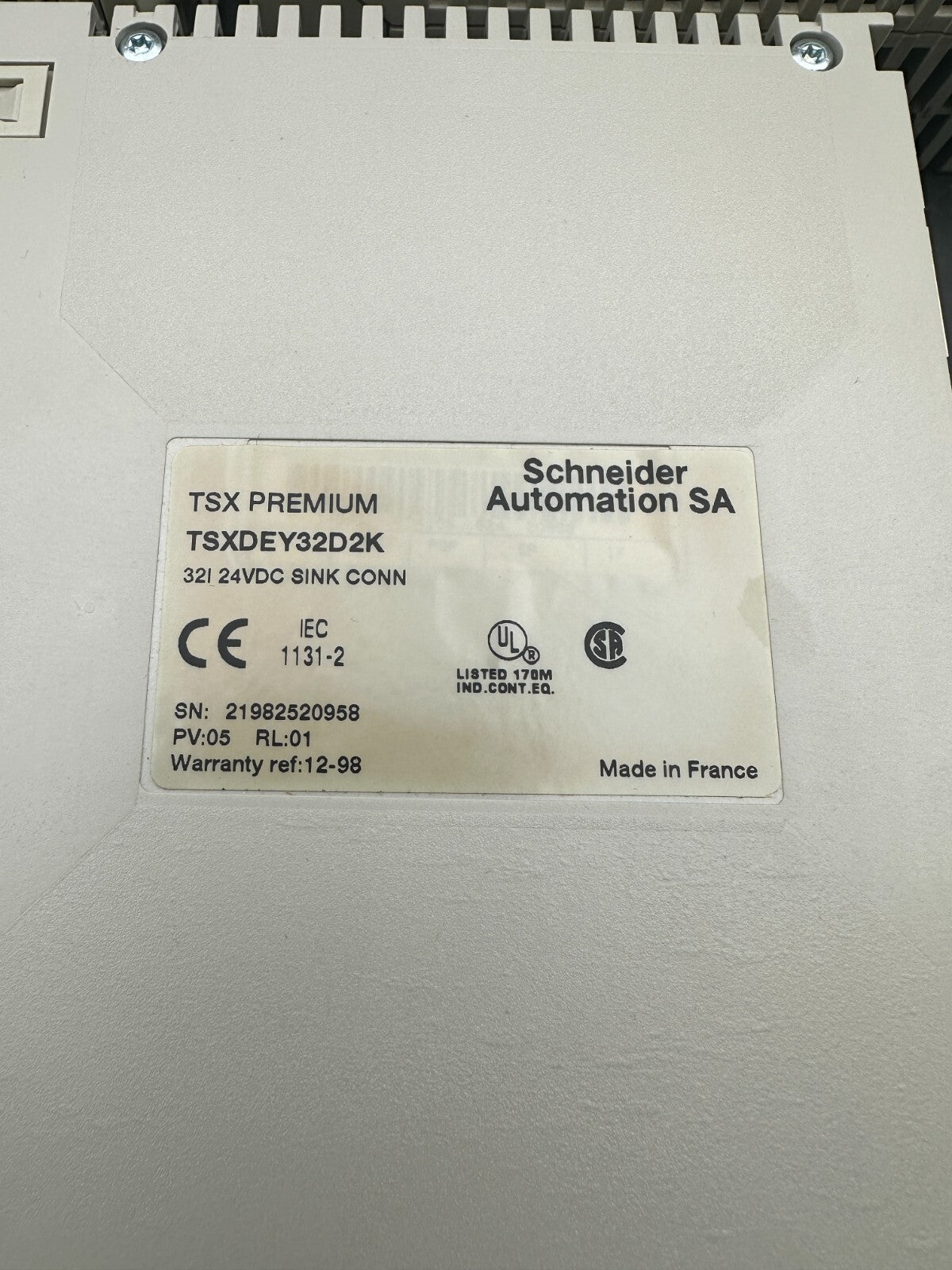 1pc x Schneider Electric Telemecanique TSX Premium TSXDEY32D2K - KLR Automation