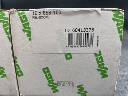1 pc x WAGO 858-100 LOT DE 10 pc REL-SOCKET