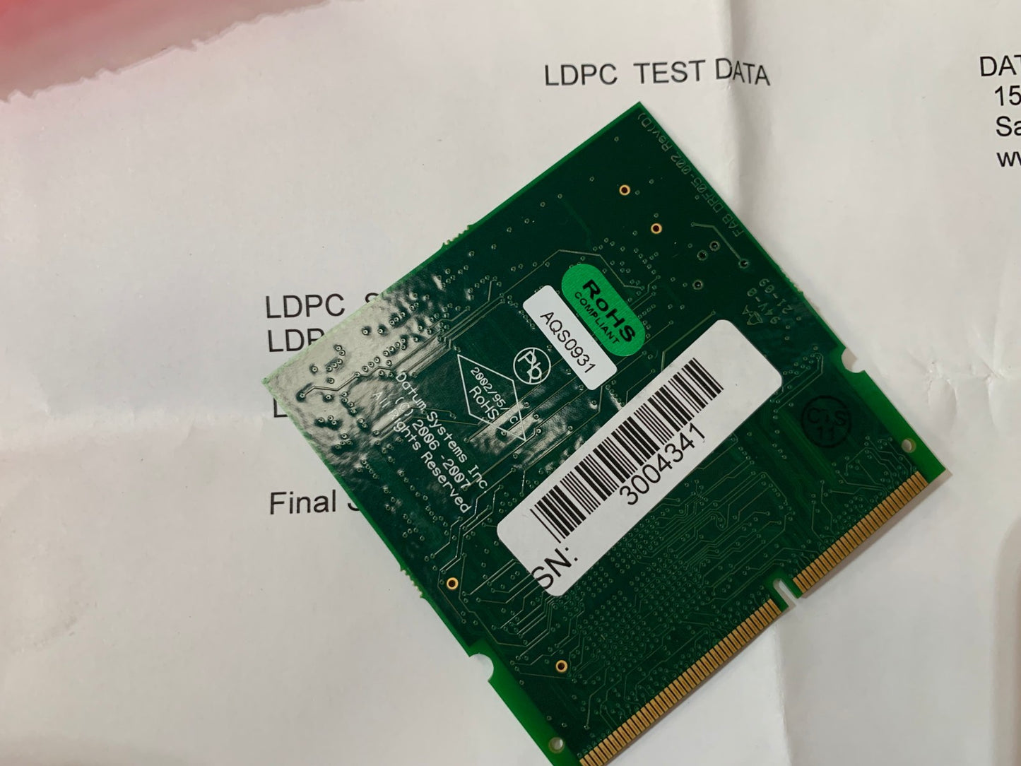 Card DATUM PSM-500 LDPC 2K Satellite
