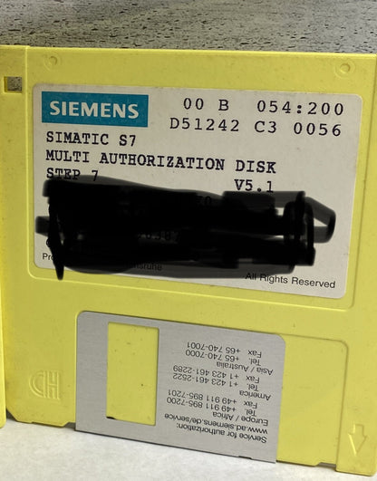 Siemens Simatic Software STEP7 V5.1 One Off License 6ES7810 - 4CC05 - 0YX0 - KLR Automation