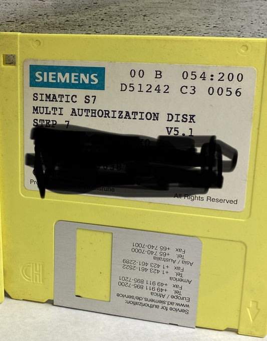 Siemens Simatic Software STEP7 V5.1 One Off License 6ES7810 - 4CC05 - 0YX0 - KLR Automation