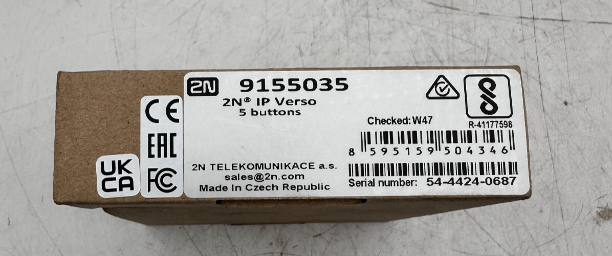 2N TELEKOMUNIKACE 9155035 2N IP VERSO 5 BUTTONS - KLR Automation