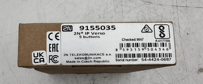 2N TELEKOMUNIKACE 9155035 2N IP VERSO 5 BUTTONS - KLR Automation