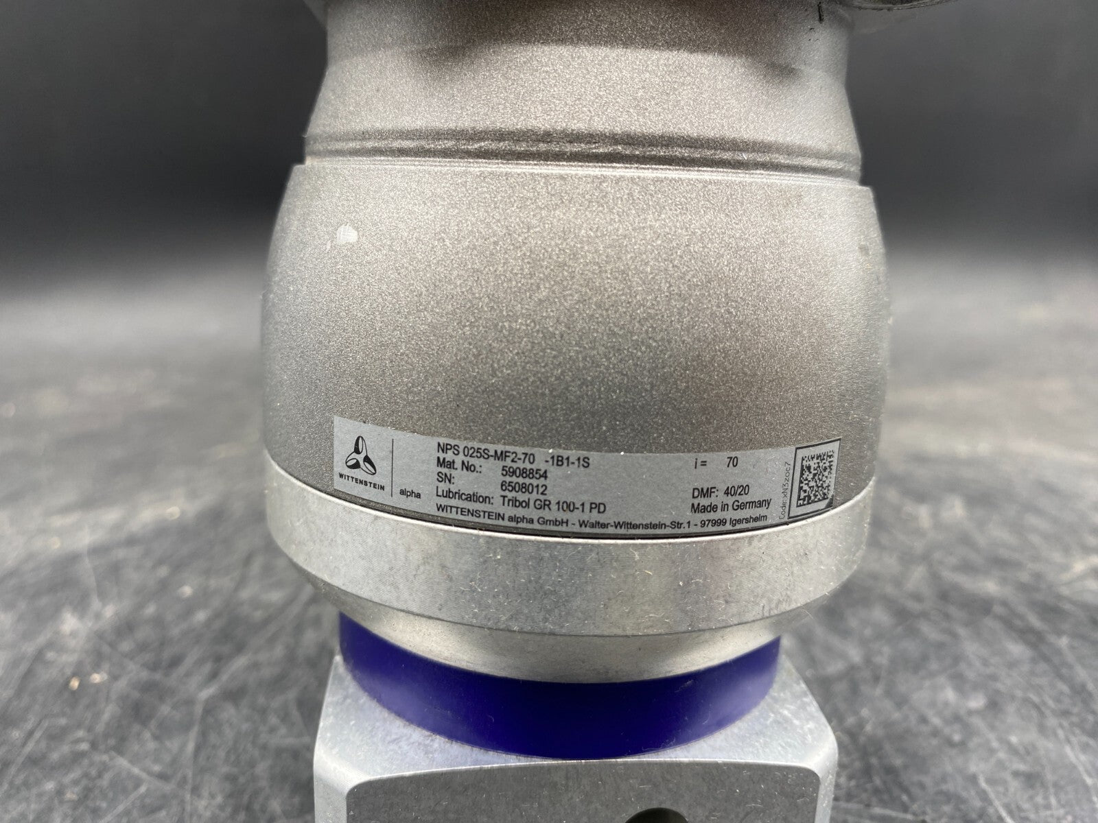 WITTENSTEIN 5908854 NPS 025S-MF2-70-1B1-1S I:70 4.1 Nm PLANETARY GEARBOX+SUPPORT