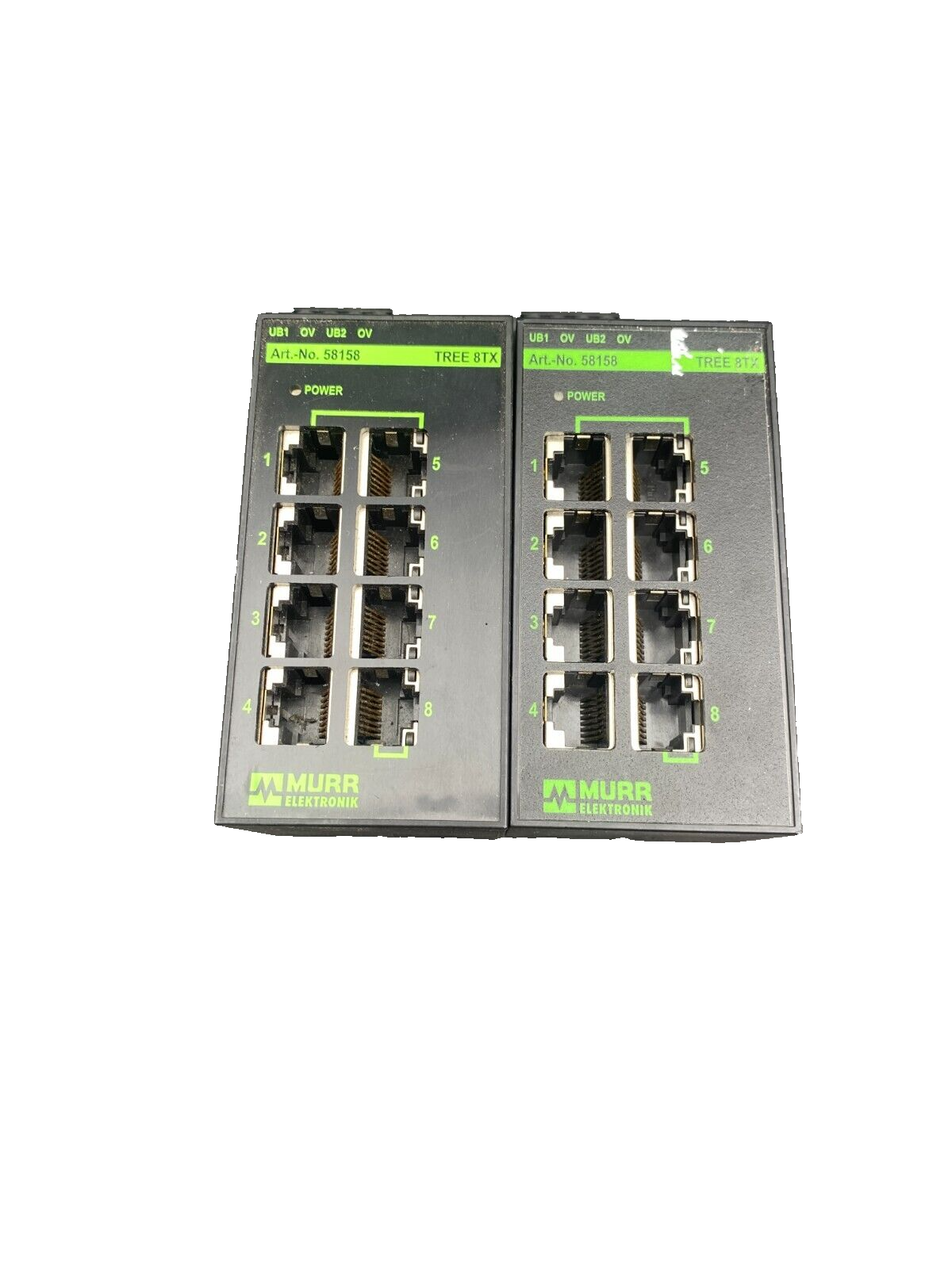MURR ELEKTRONIK TREE 8TX 58158 3A2G2-3.01 ETHERNET SWITCH x2pc