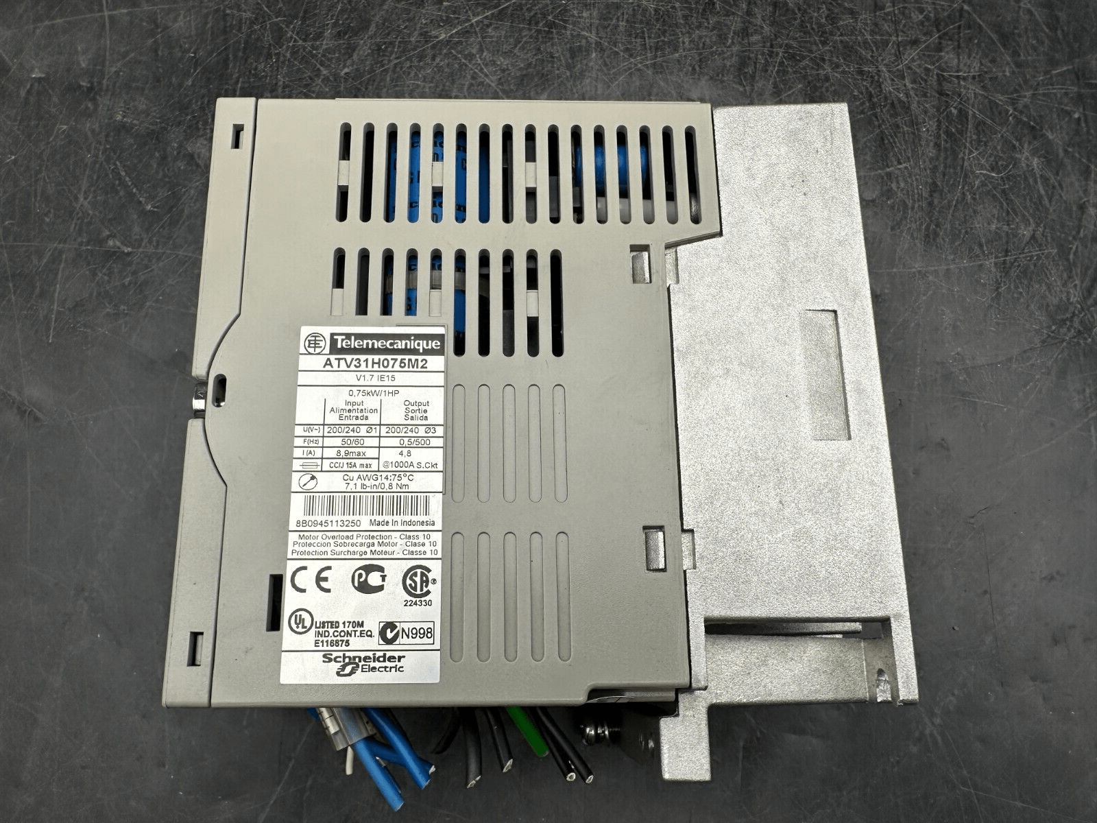 TELEMECANIQUE ATV31H075M2 ALTIVAR 31 V1.7 0.75kW/1HP - KLR Automation