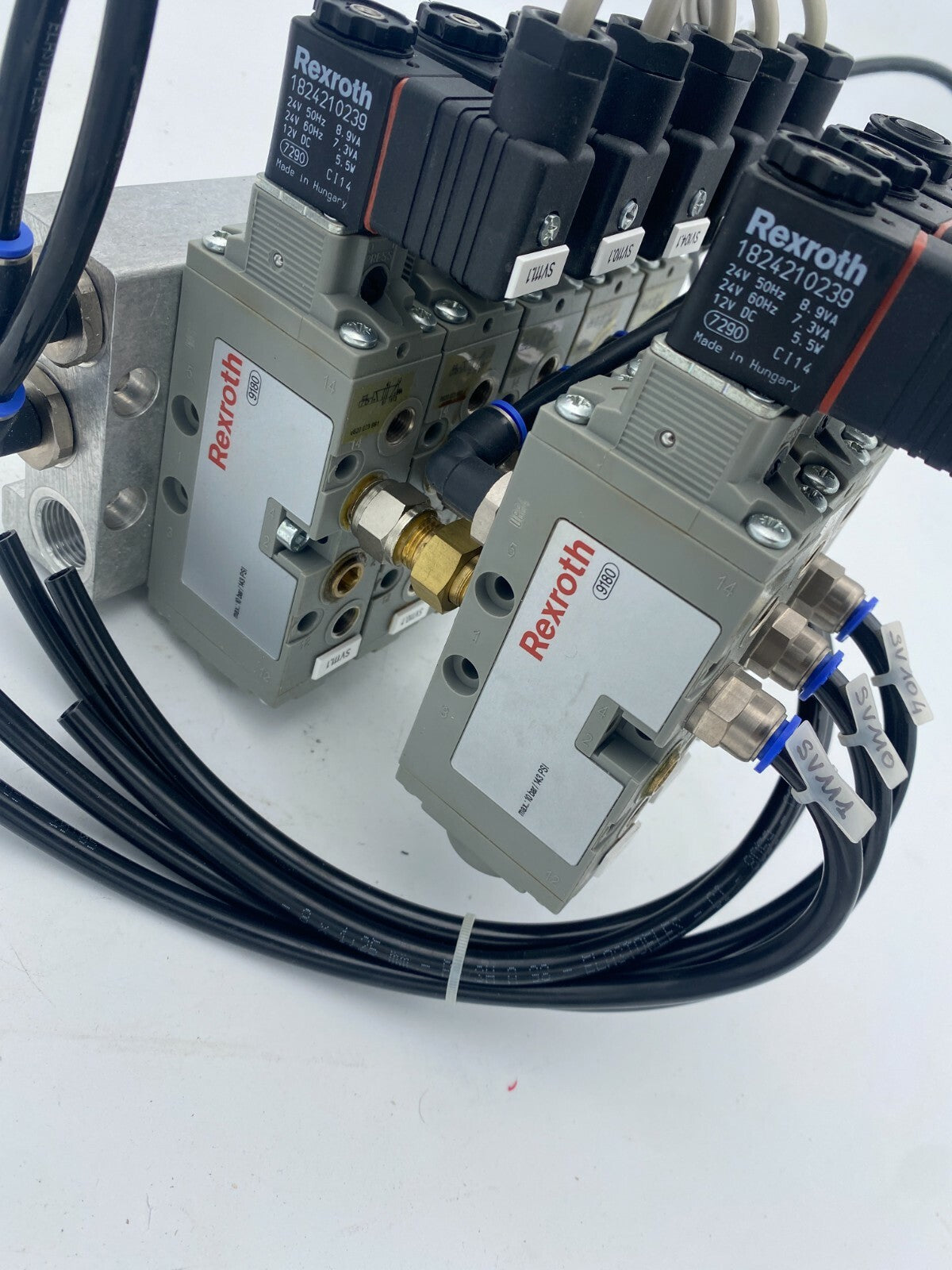 8pc x Rexroth 9180 pneumatique, Hydraulique Valve + support