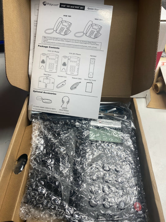 Polycom VVX 201 2-Line IP Phone (2200-40450-025)  POE REV K