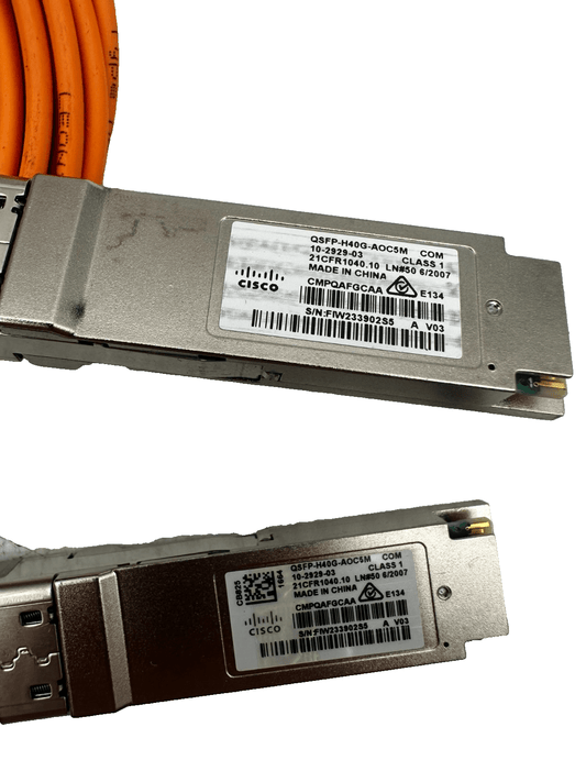 CISCO QSFP - H40G - AOC5M 10 - 2929 - 03 ACTIVE OPTICAL CABLE x1pc - KLR Automation