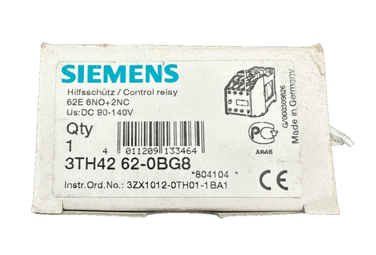 SIEMENS 3TH4262 - 0BG8 CONTROL RELAY x2pc - KLR Automation