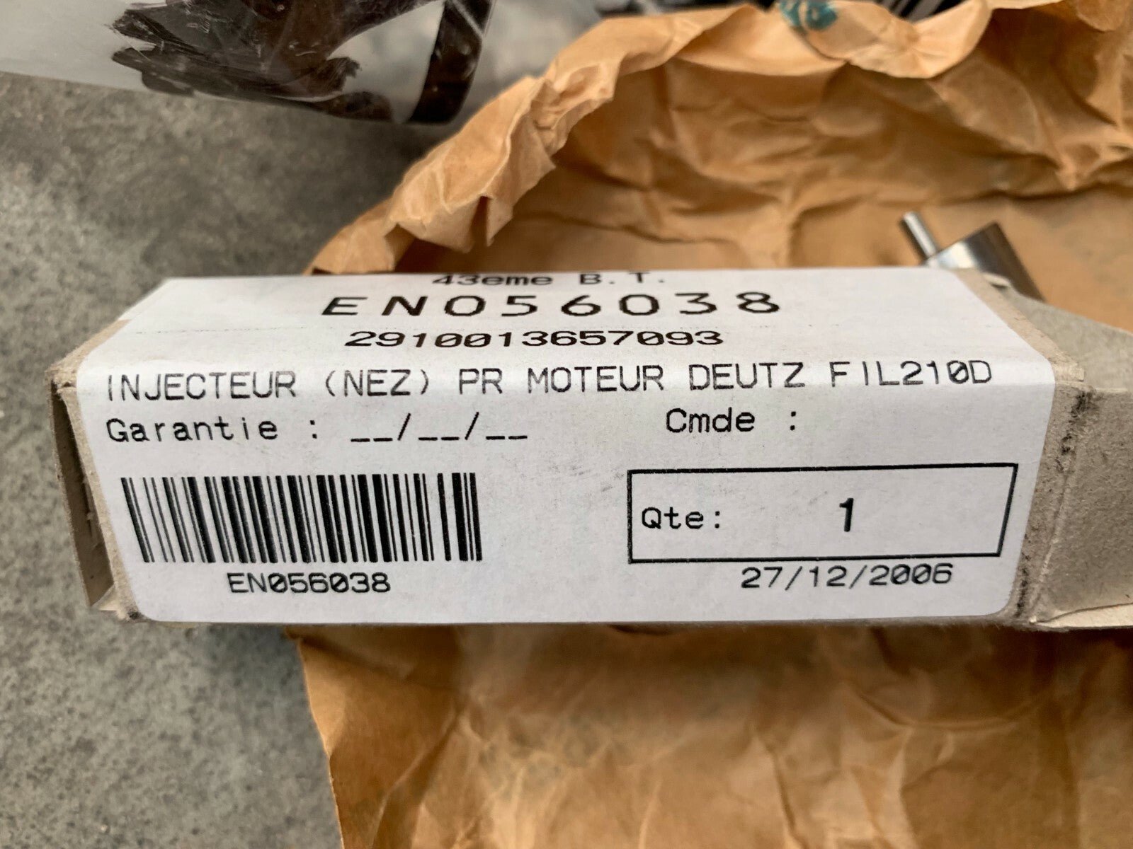 Nez injecteur Deutz FIL 210 D Original sparts - KLR Automation