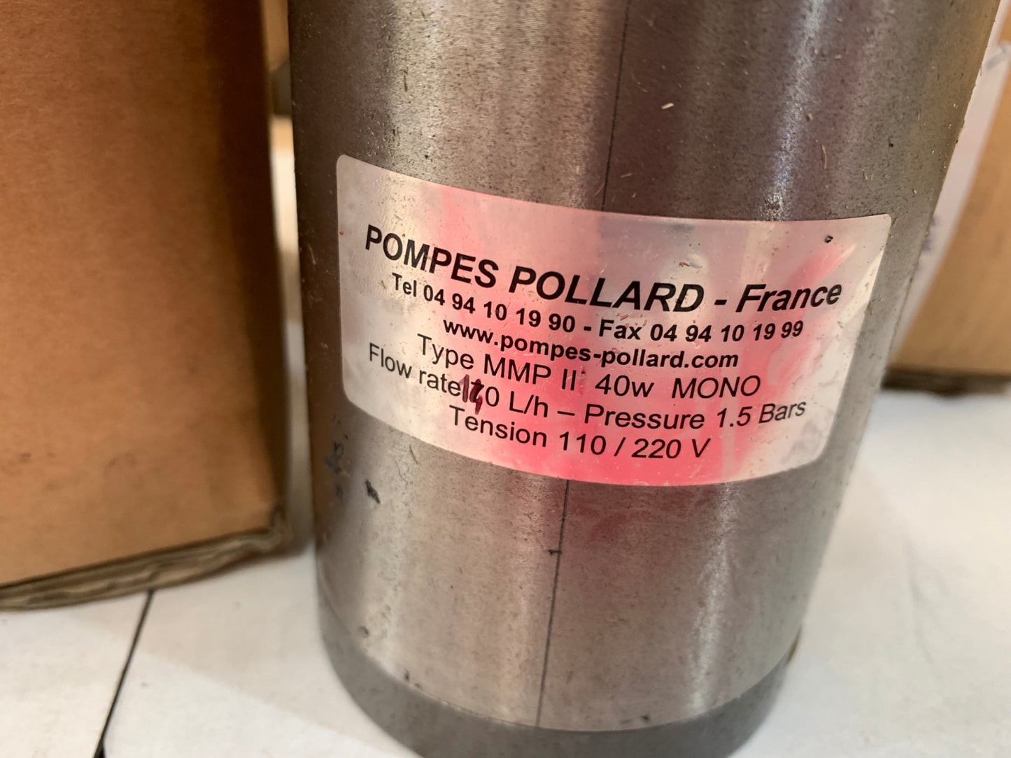 1 x . MMP TYPE II 40W Pompes Pollard motor-pumps of the range MMP 