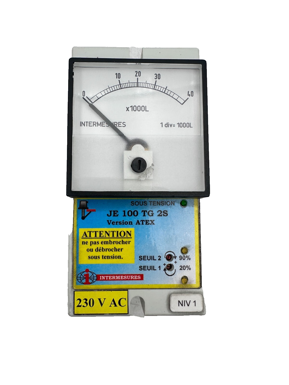 BAMO BMG 72 INTERMESURES JE 100 TG 2S VERSION ATEX GALVANOMETRE 0-40 000L