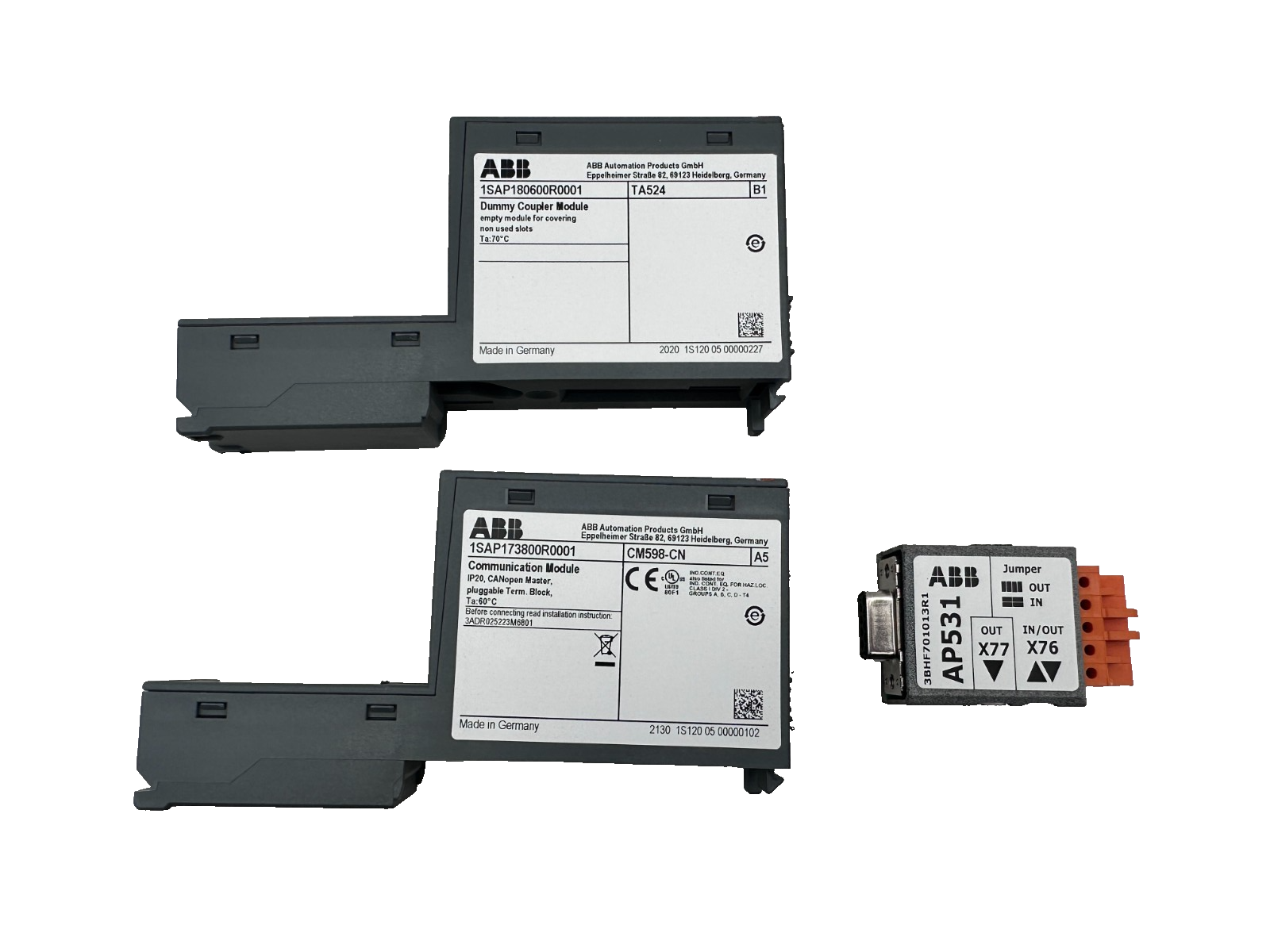ABB PM5670 1SAP151000R0278 CPU 160MB ETHERNET + TB5620-2ETH + TA524 CM598 AP531