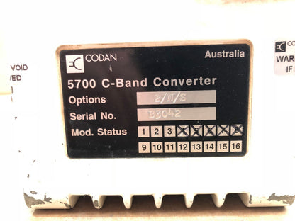CODAN 5700 C Band Converter Options 2 N S - KLR Automation