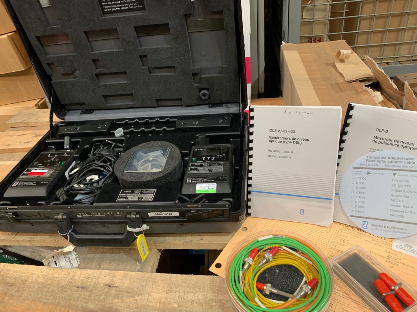 WG Wandel & Goltermann OLS-23 Optical Power Source +Power meter OLP-2 Complete