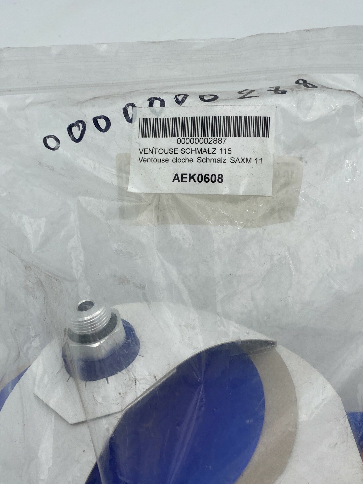 6pc x SAXM-115-ED-85-G3/8-AG Schmalz, Inc. Vacuum Pad / Cup 115