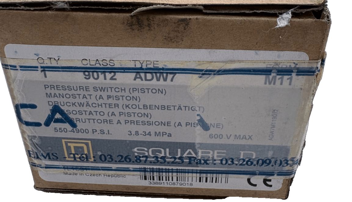 SQUARE ADW7 PRESSURE SWITCH x1 - KLR Automation