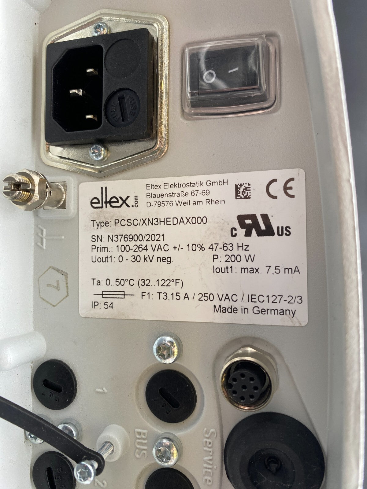 ELTEX PCSC/XN3HEDAX000 POWER CHARGER 30 + R130A3/A0275Y025 ELIMINATEUR STATIQUE